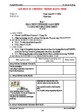 Kế hoạch dạy học Tin học 7 - Tiết 25+26, Bài 7 Địa chỉ ô tính khi sao chép và di chuyển công thức (2 tiết) - Năm học 2016-2017 - Nguyễn Văn Dũng